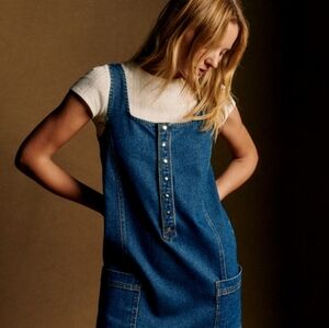 Sezane Adria Dress Denim Blue - Size 8